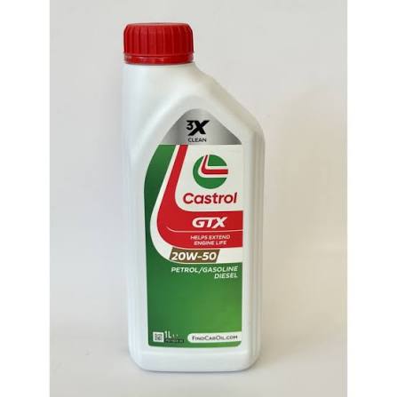 Aceite Motor Mineral Castrol GTX 20W50 1L